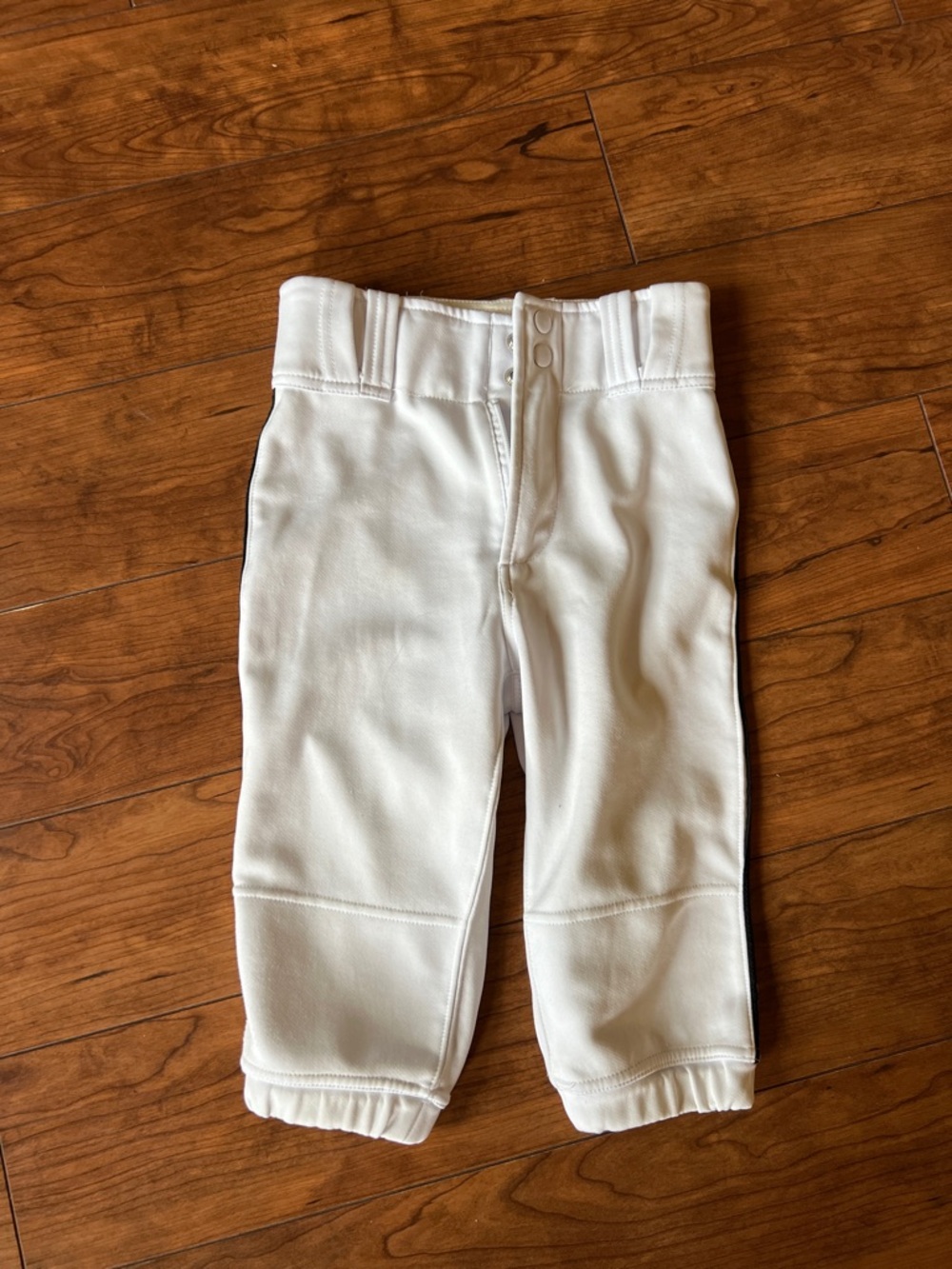 Kids White Marucci baseball knickers with Elastic Ankles